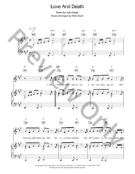 Love and Death piano sheet music cover
